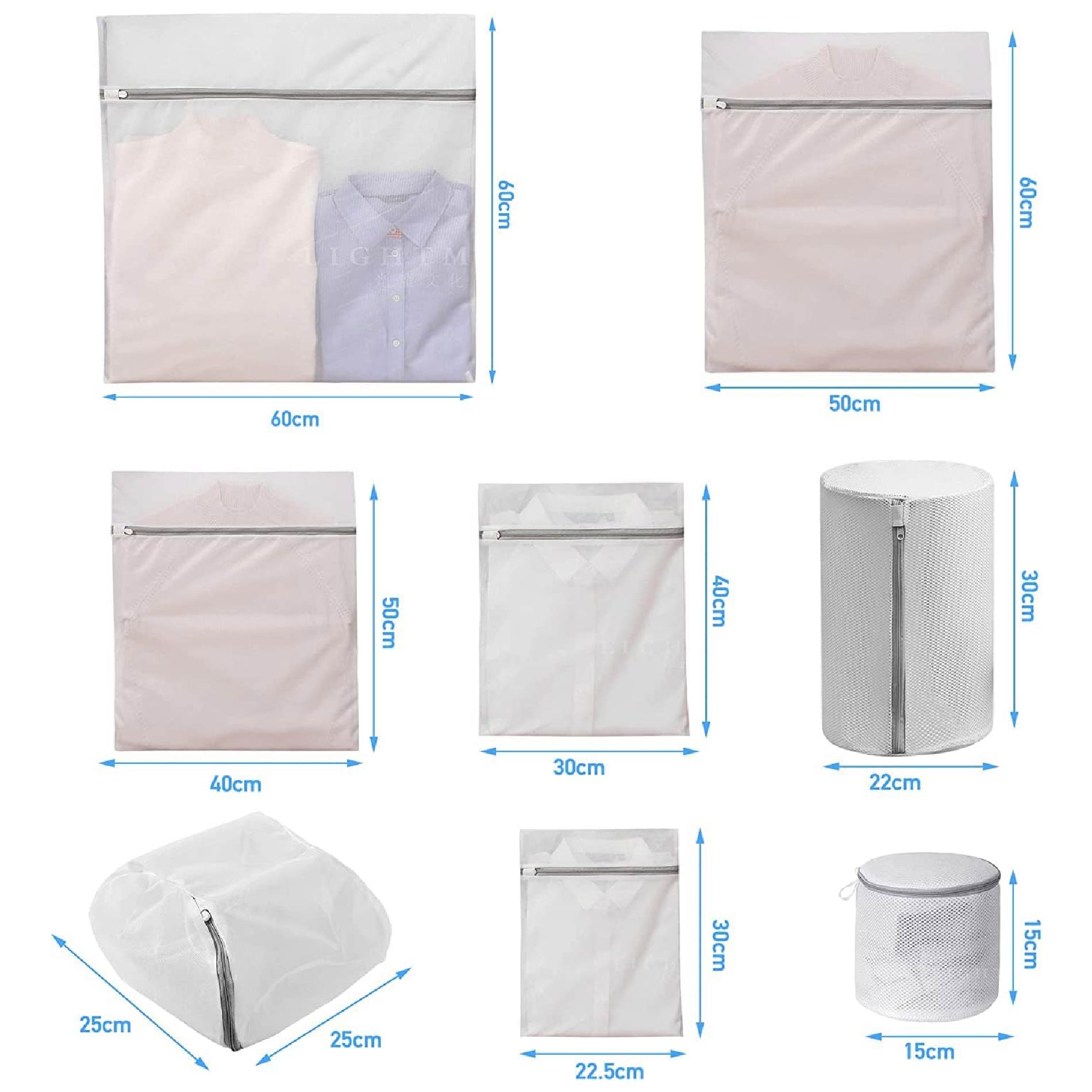 Set X8 Bolsas Malla para Lavadora Ropa